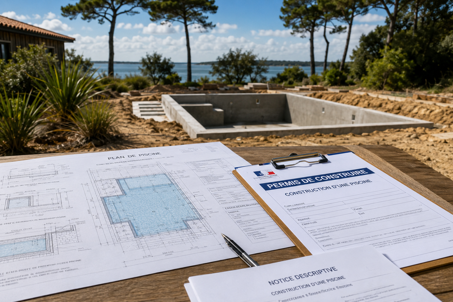 Permis construire piscine Gironde réglementation