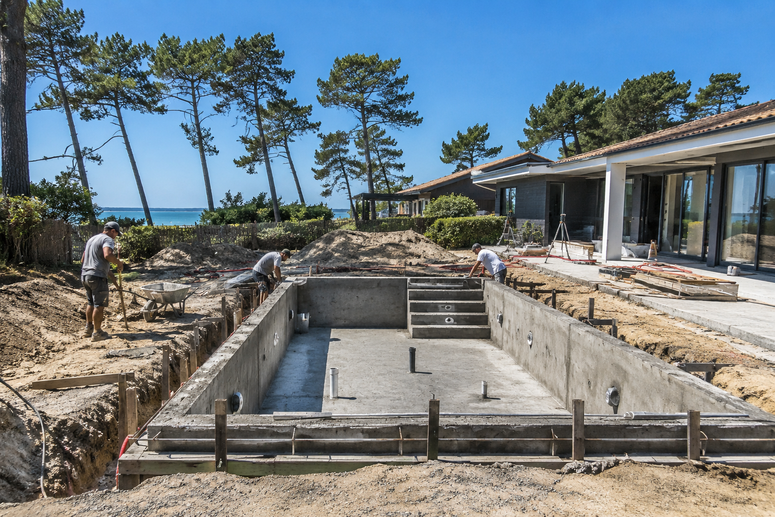 Construction piscine Bassin Arcachon